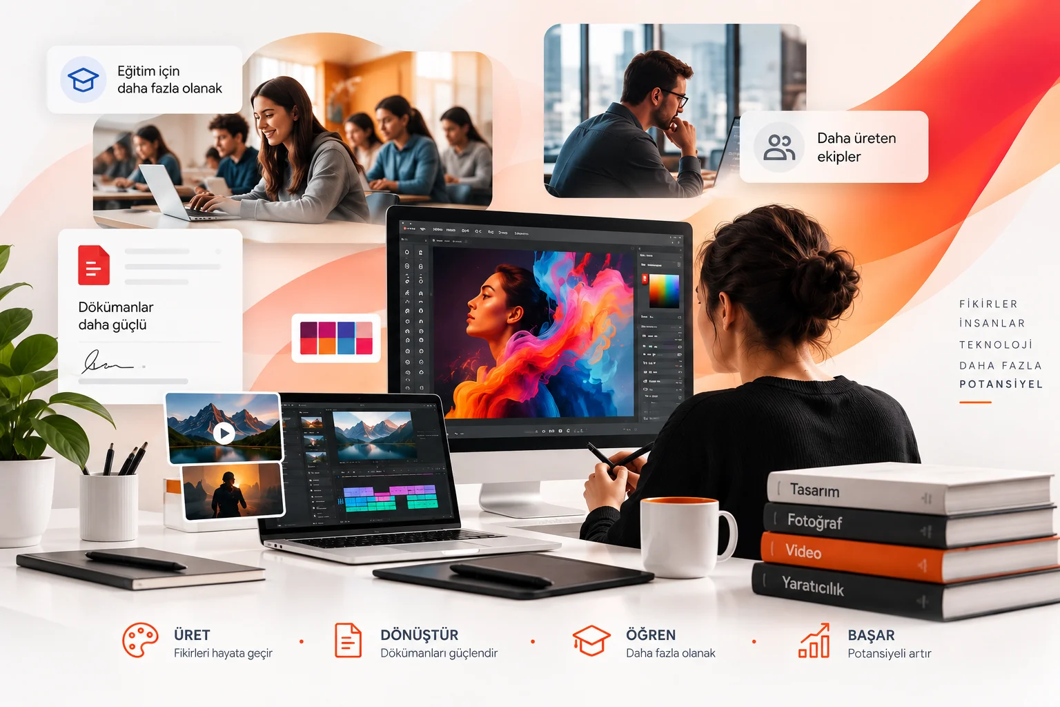 Adobe yaratıcı üretim, doküman, eğitim ve kurumsal çalışma çözümleri